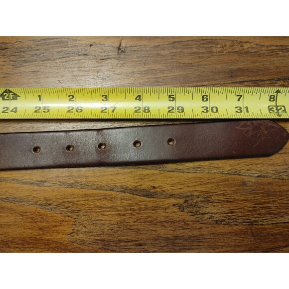 VTG EDDIE BAUER Women's Belt Brown S/M fits 25-29" Leather Covered Buckle USA - Picture 6 of 7